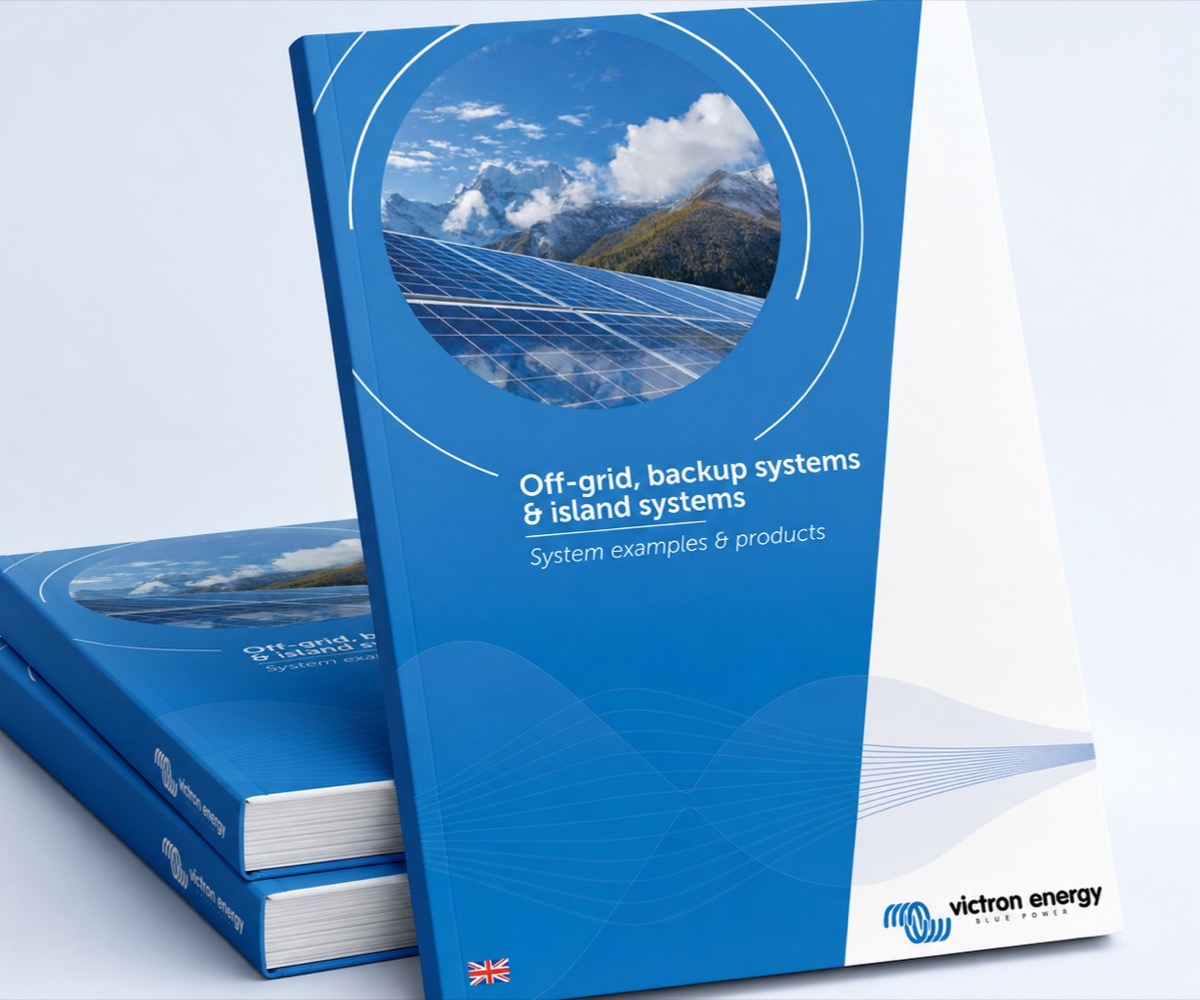 Victron Energy off-grid, backup and island systems brochures